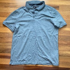 Calvin Klein, liquid touch gray polo shirt